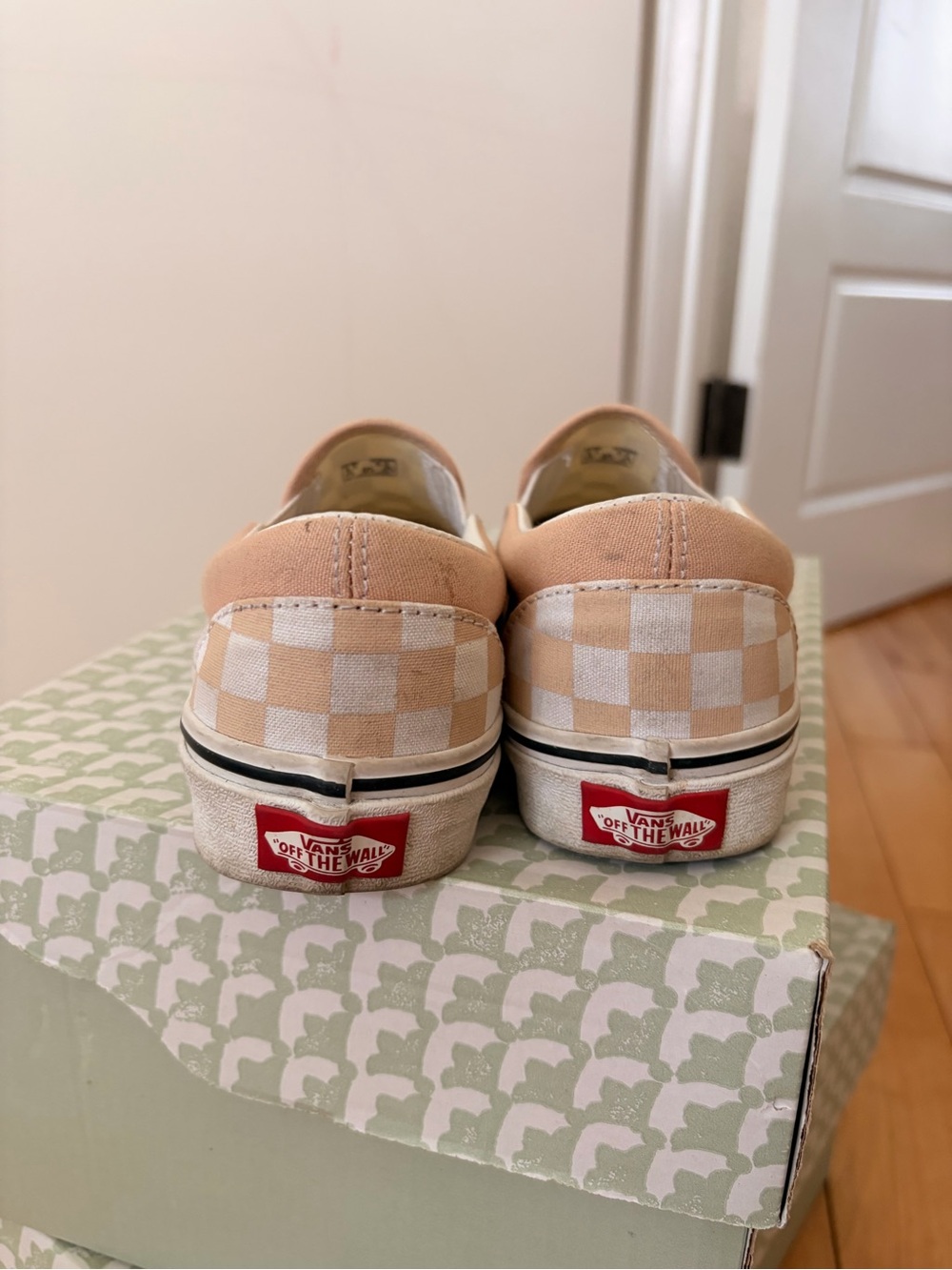 Vans Slip-On Sneakers - Peach and White - Picture 3 of 4